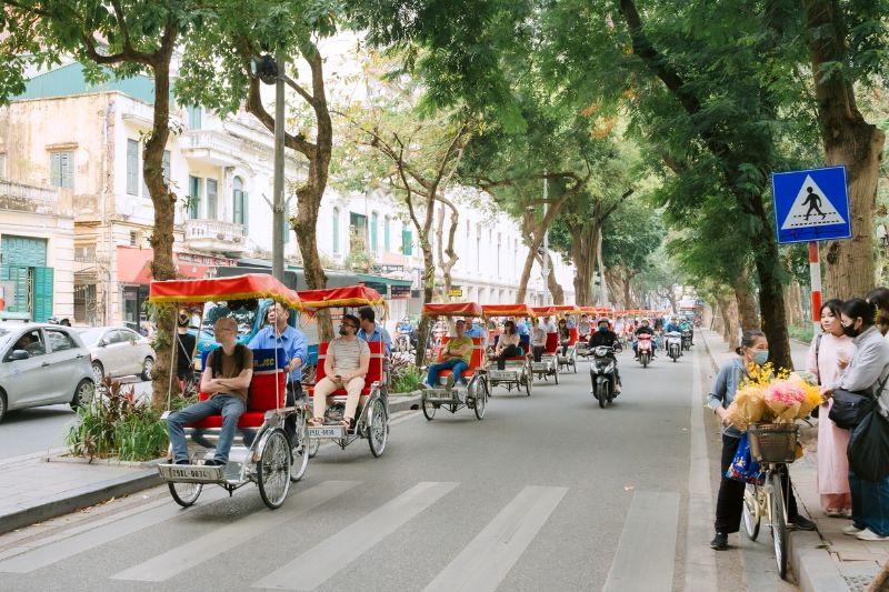 cyclo pour le voyage incentive à Hanoi, Vietnam