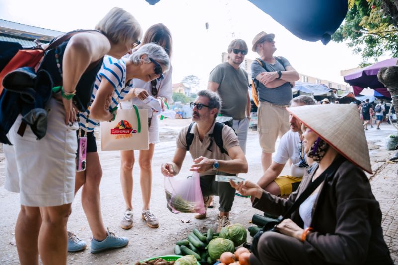 un challenge d'équipe au marché