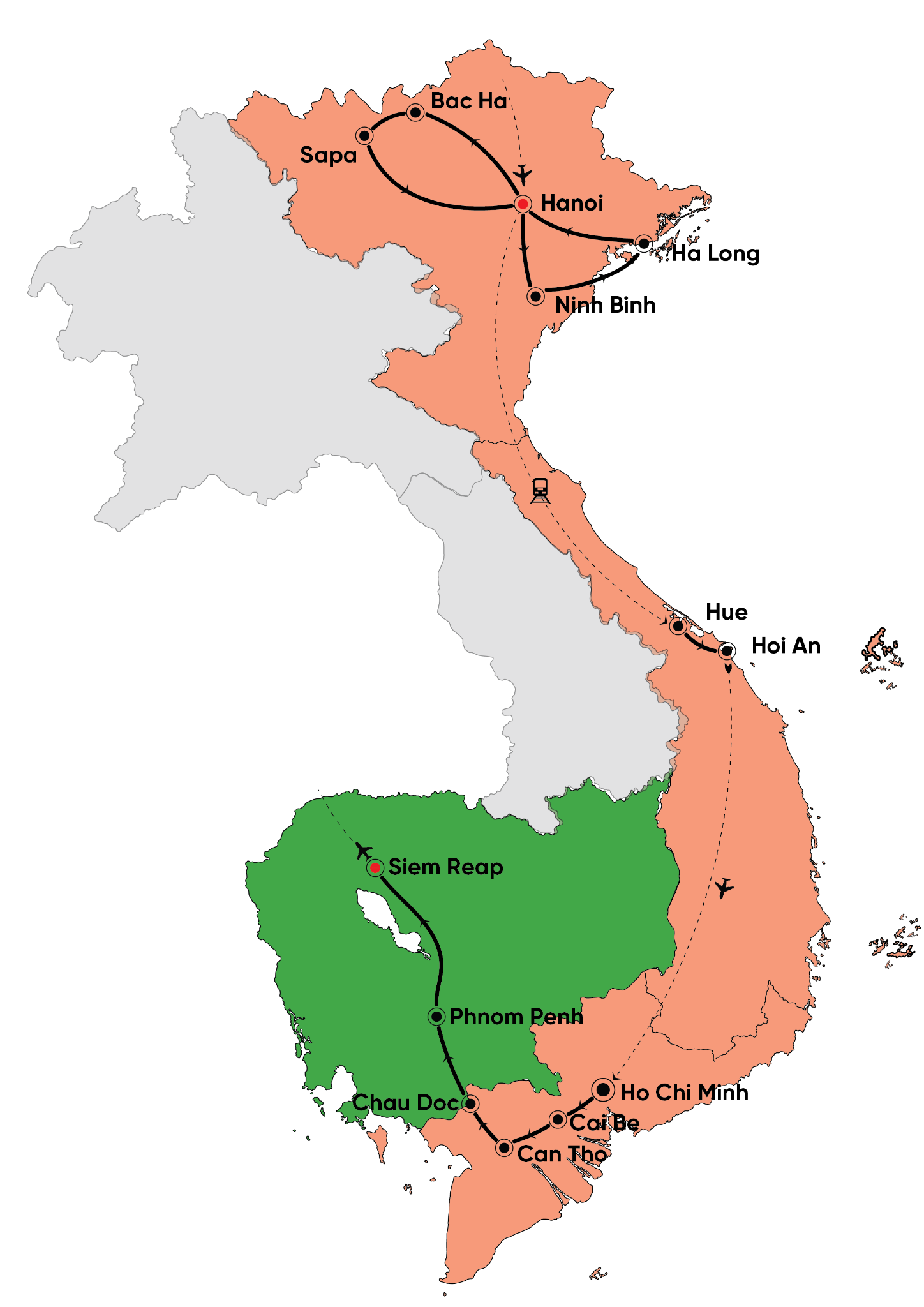 Départ garanti Vietnam Cambodge
